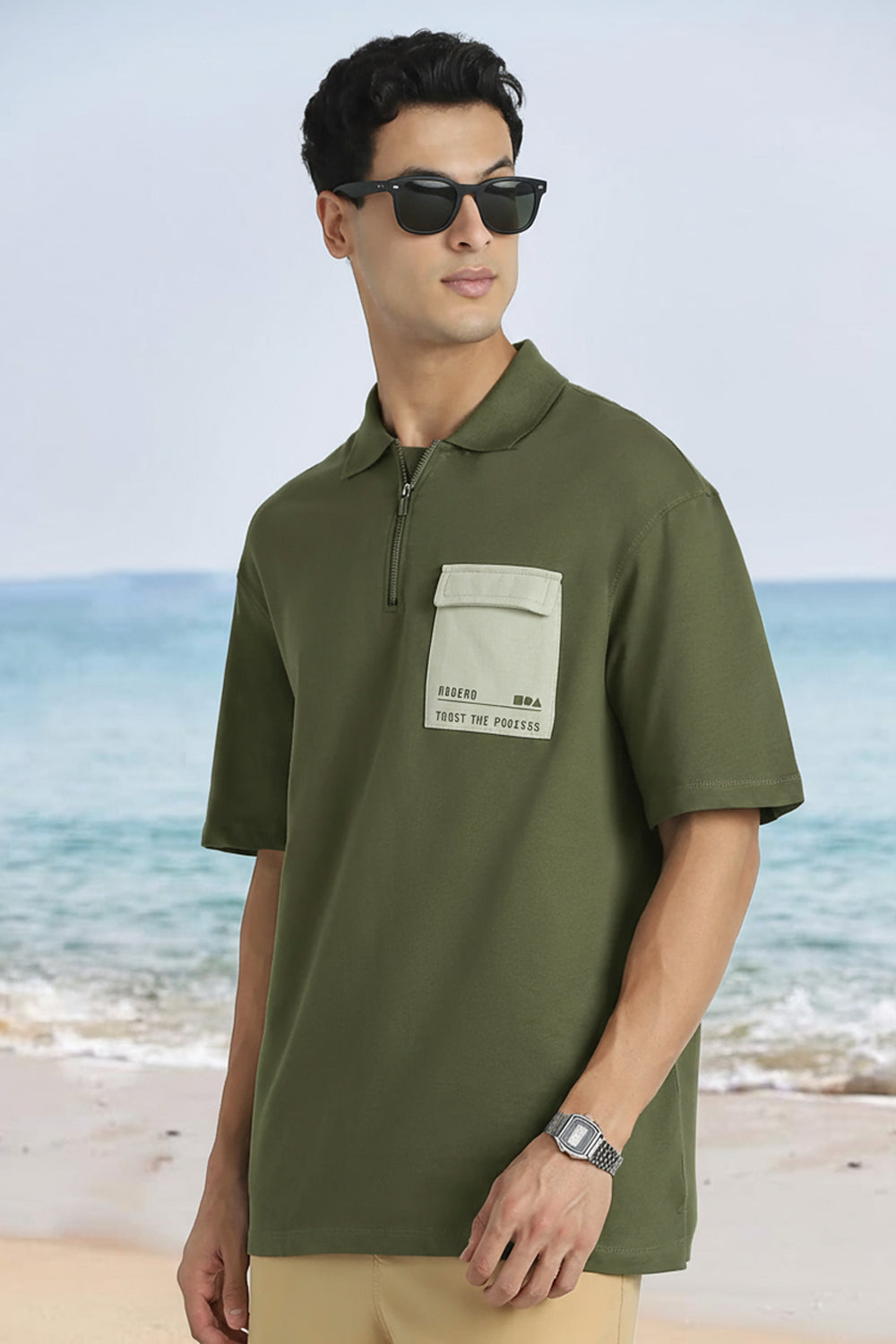 Premium Cotton T-Shirt - Olive Green
